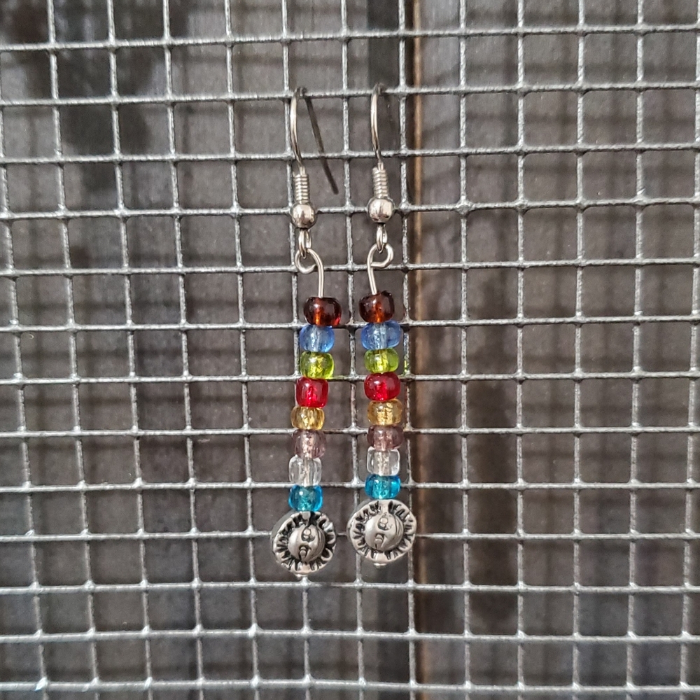 Multicolor Sun & Moon Earrings ⭐️